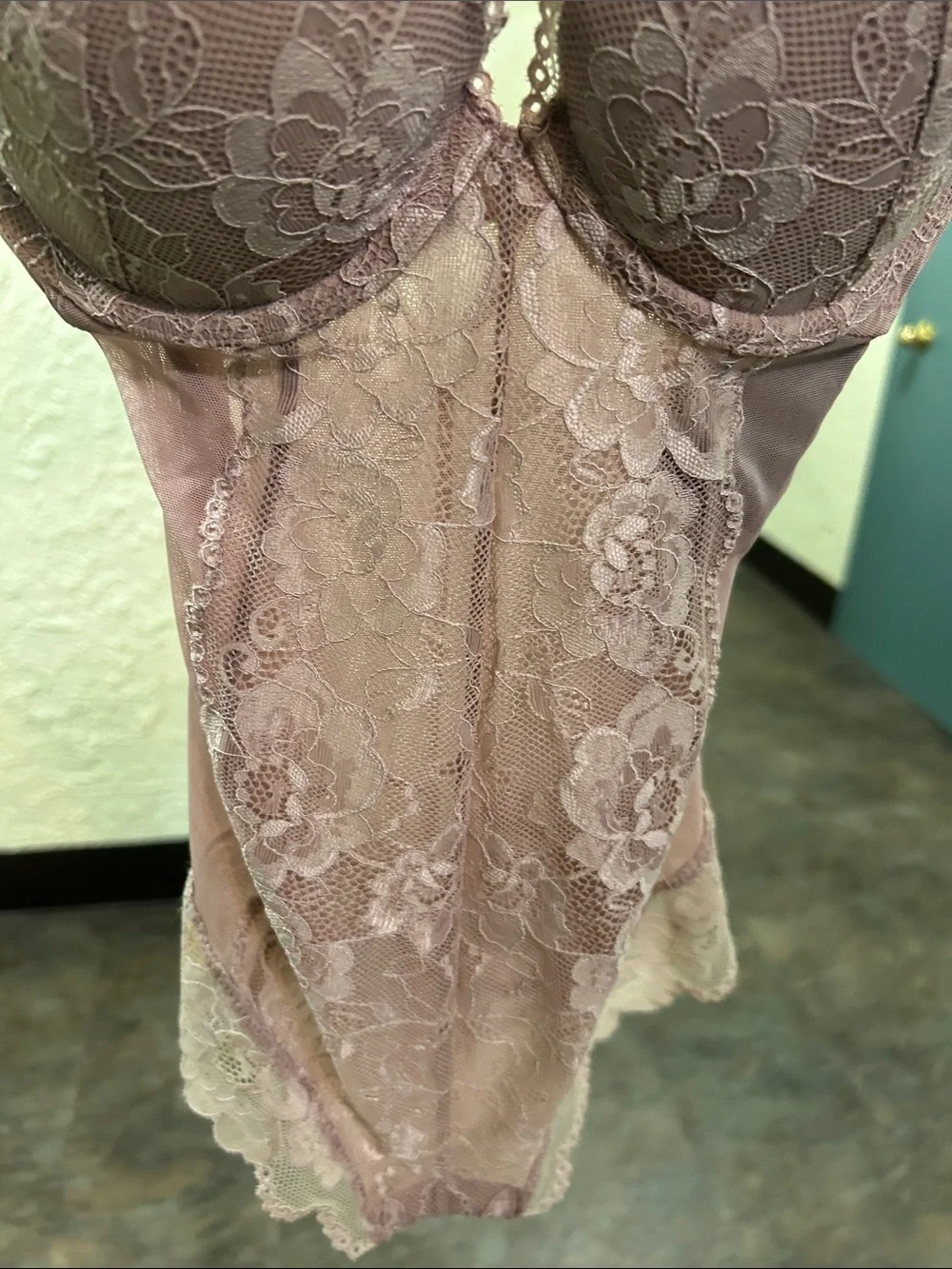 BRAND NEW TAG Size 4 Push-Up Lingerie body suit Pale Pink H&M